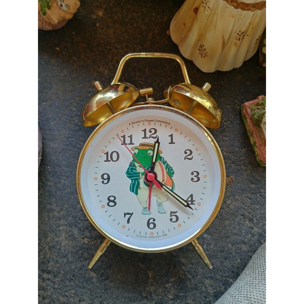 Vtg 1996 Readers Digest Carlton Television Wind in the Willows Frog Alarm Clock